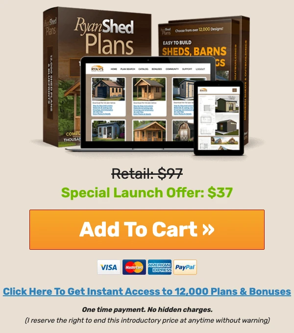 Ryan Shed Plans lifetime access offer